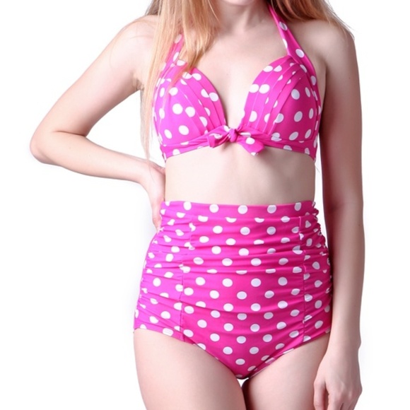 HDE Other - HDE Women Girl Rockabilly High Waist Swimsuit Set